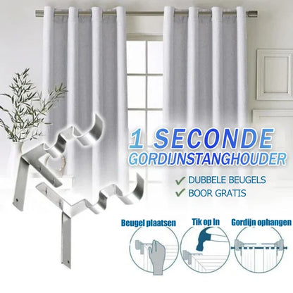 Curtain Plus™ Hang jou gordijnen op zonder enige schade!