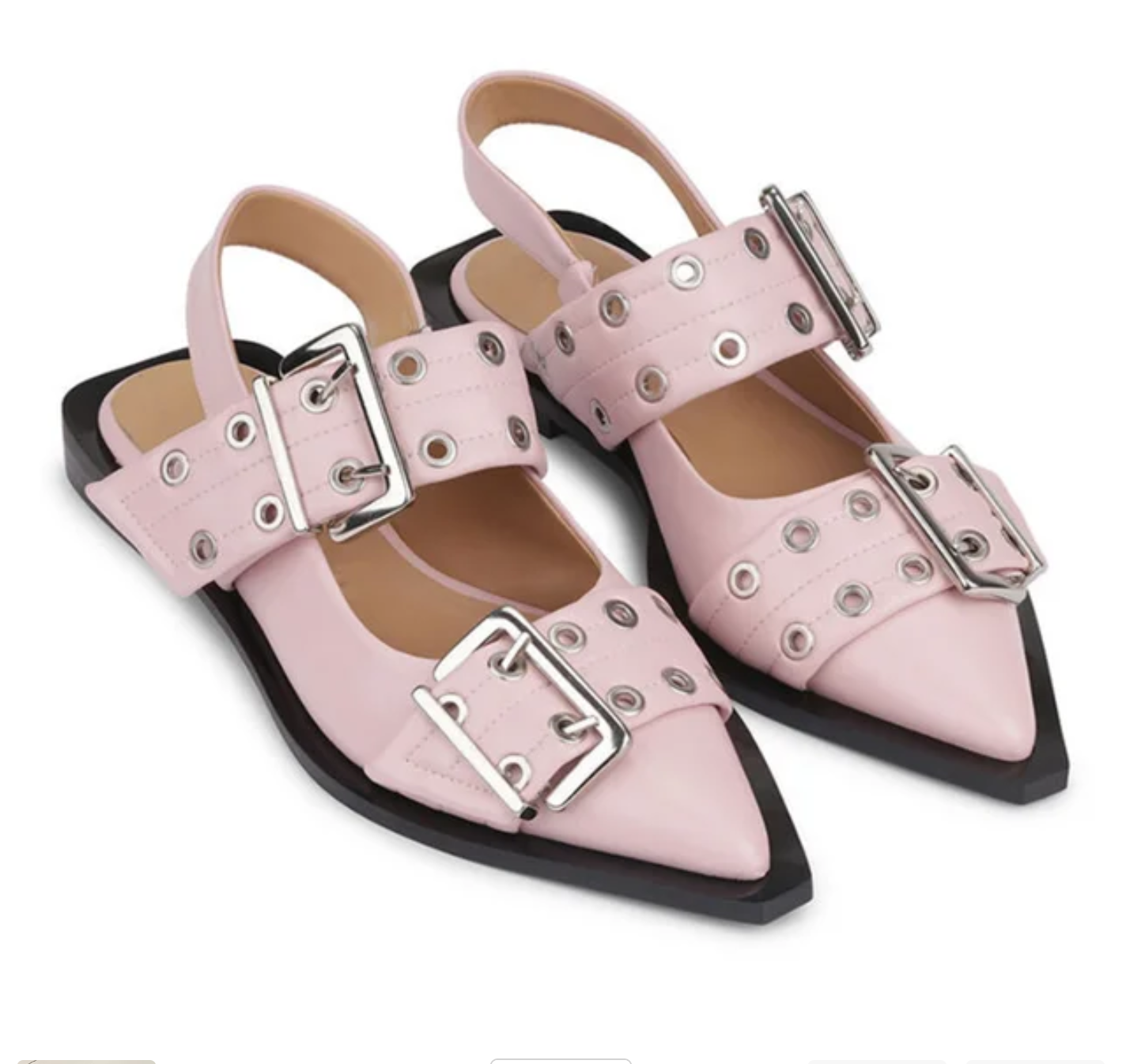 FEMININE BUCKLE BALLERINAS - GIANNI LOOK-A-LIKE